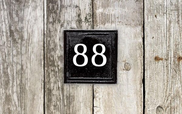 Square Numeric Sign 5" x 5"