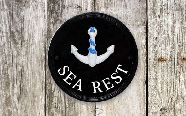 Anchor Round House Sign 9" Diameter