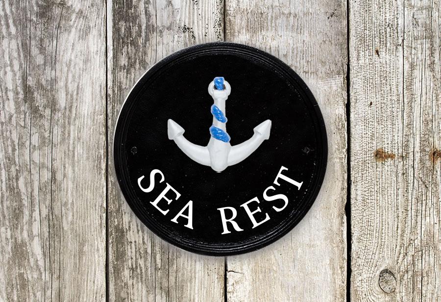 Anchor Round House Sign 9" Diameter