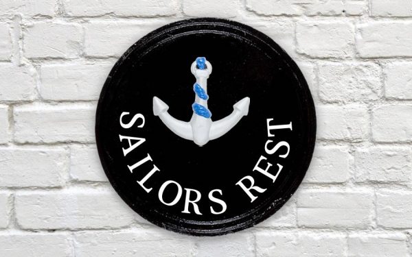Anchor Round House Sign 10" Diameter
