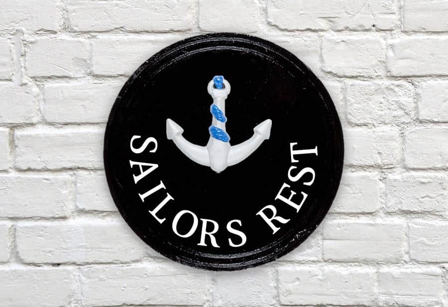Anchor Round House Sign 10" Diameter