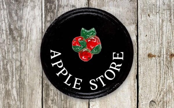 Apples Round House Sign 10" Diameter