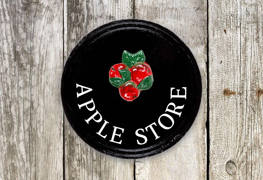 Apples Round House Sign 10" Diameter