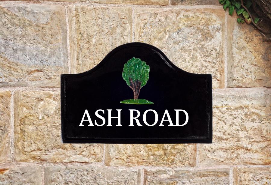 Ash Tree Cast Metal Sign 12" X 8"
