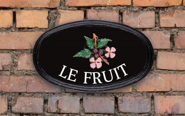 Blackberry Oval House Sign 12" X 7"