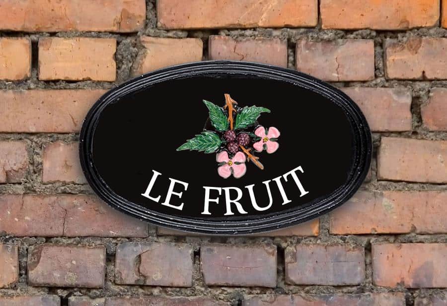 Blackberry Oval House Sign 12" X 7"