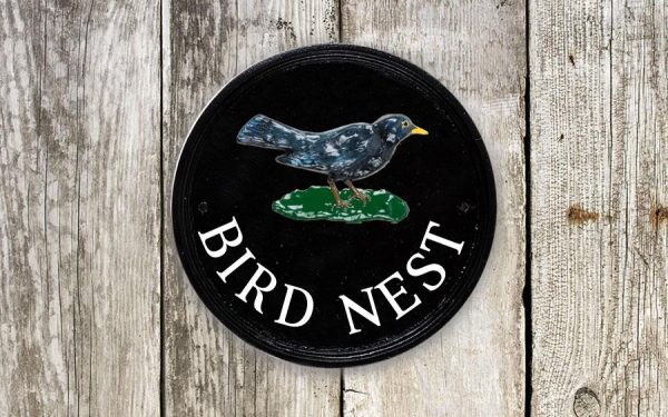 Blackbird Round House Sign 9" Diameter