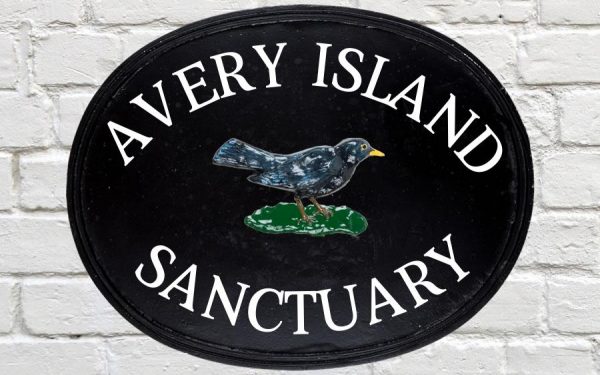 Blackbird Oval House Sign 18" X 14"