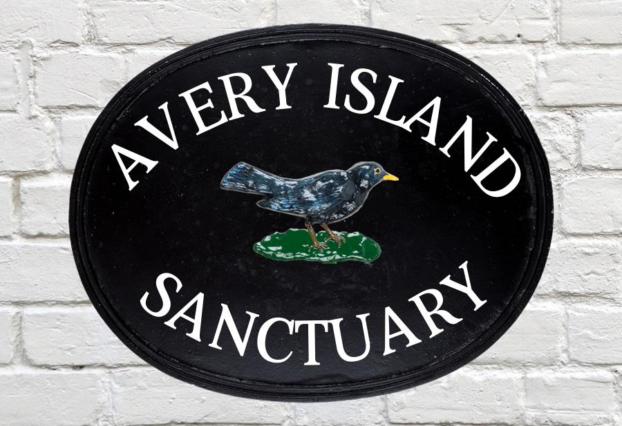 Blackbird Oval House Sign 18" X 14"