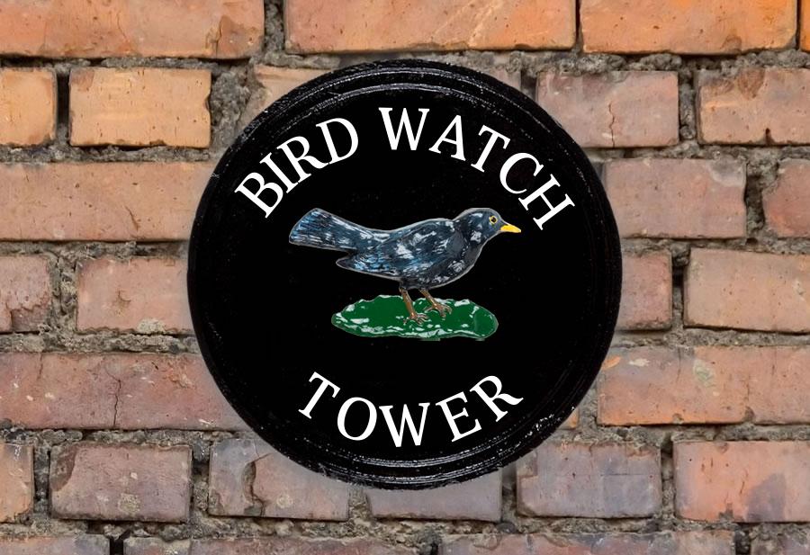 Blackbird Round House Sign 12" Diameter