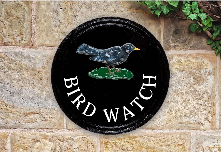 Blackbird Round House Sign 10" Diameter