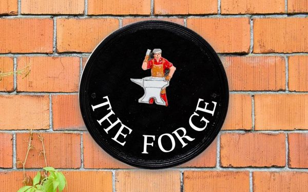 Blacksmith Round House Sign 9" Diameter