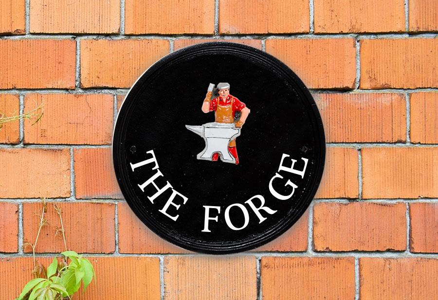 Blacksmith Round House Sign 9" Diameter