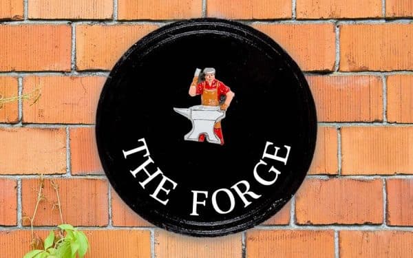 Blacksmith Round House Sign 10" Diameter