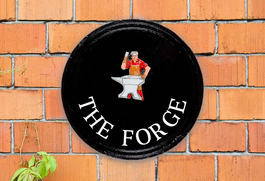 Blacksmith Round House Sign 10" Diameter