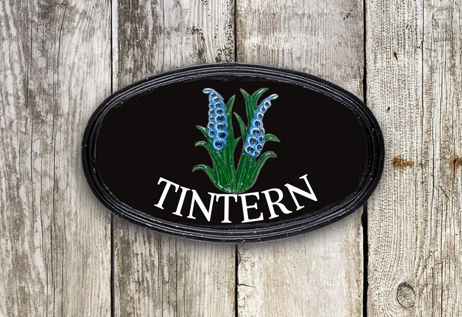 Bluebells Oval Oval House Sign 12" X 7"