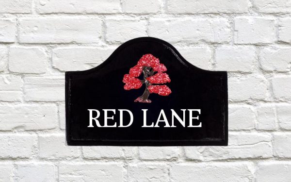 Bonsai (Red Maple) Cast Metal Sign 12" X 8"