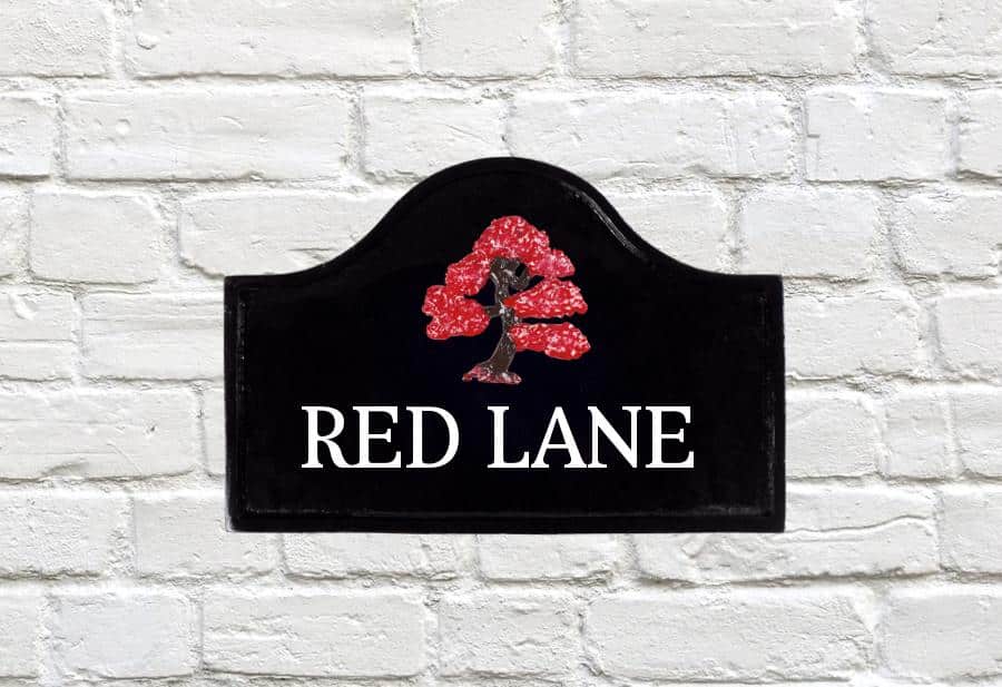 Bonsai (Red Maple) Cast Metal Sign 12" X 8"