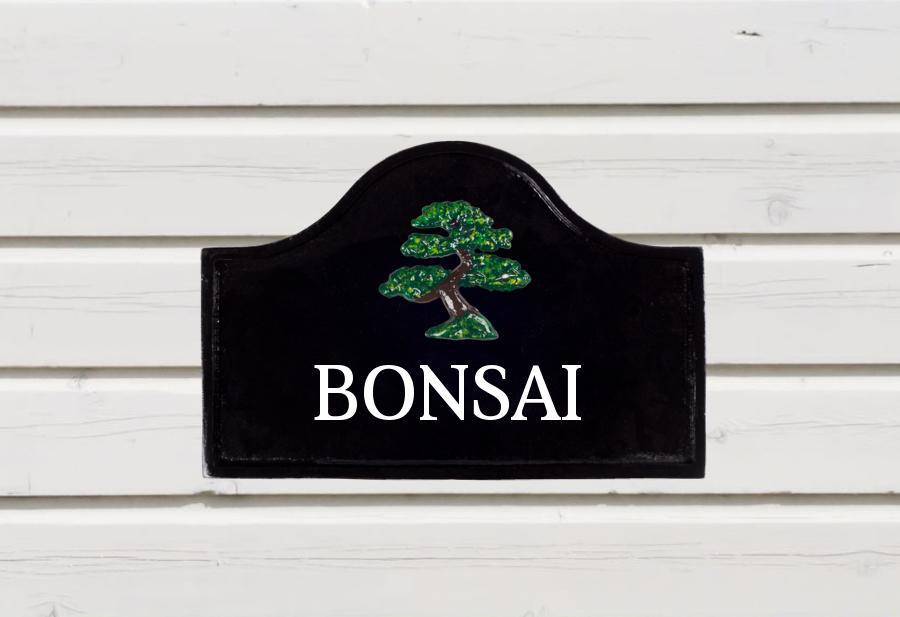 Bonsai (White Pine) Cast Metal Sign 12" X 8"