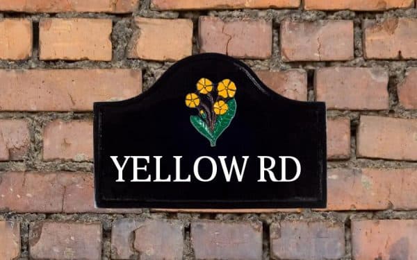 Buttercup Cast Metal Sign 12" X 8"