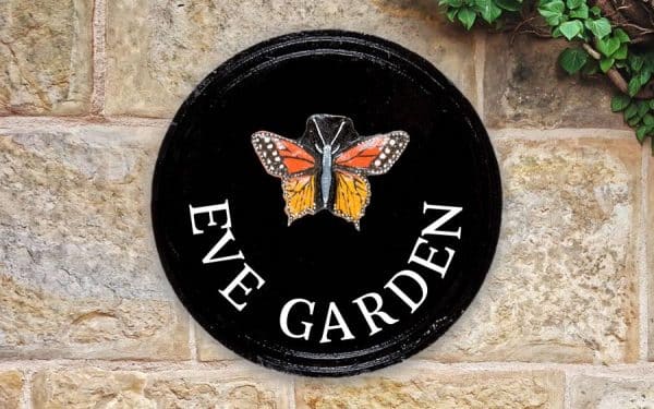 Butterfly Round House Sign 10" Diameter