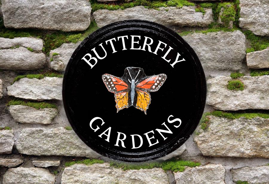 Butterfly Round House Sign 12" Diameter