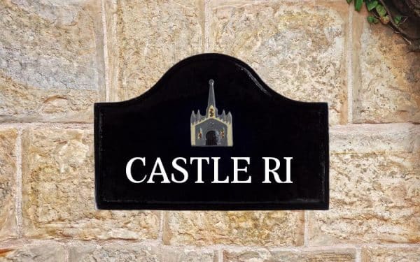 Medieval Castle House Sign 12" X 8"