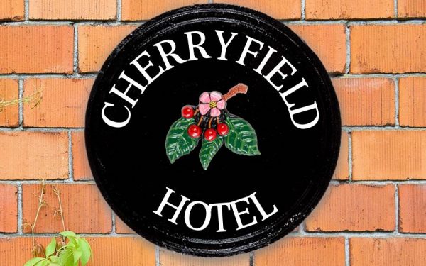 Cherry Blossom Round House Sign 14" Diameter