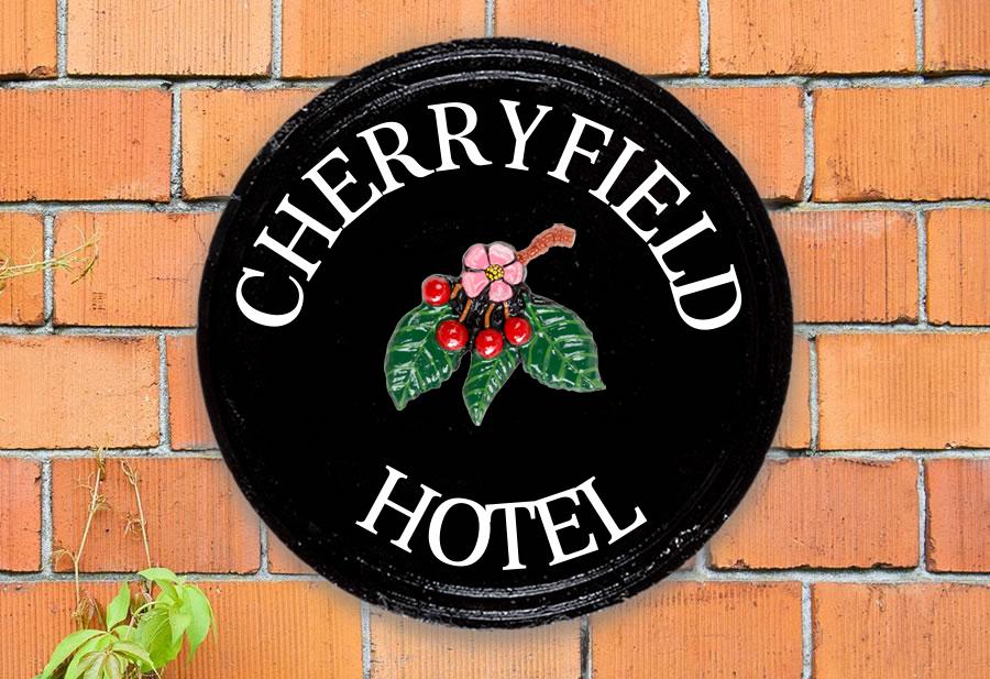 Cherry Blossom Round House Sign 14" Diameter