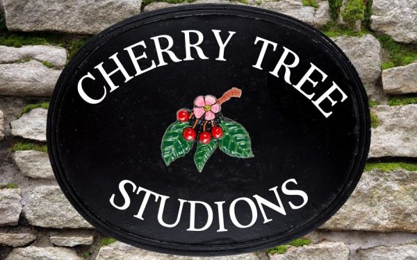 Cherry Blossom Oval House Sign 18" X 14"