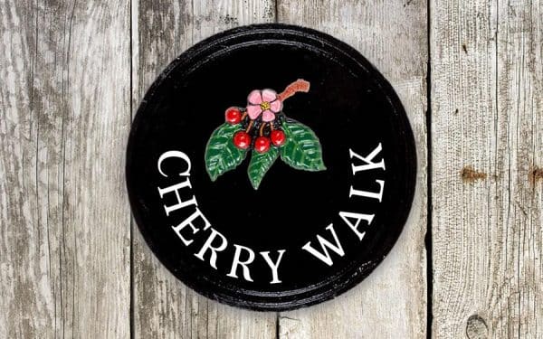 Cherry Blossom House Sign 10" Diameter