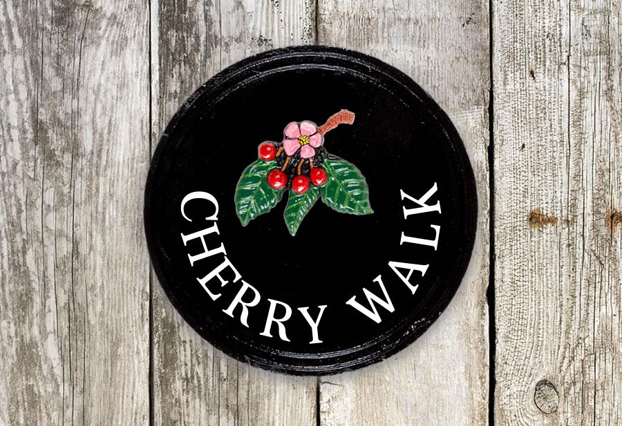Cherry Blossom House Sign 10" Diameter