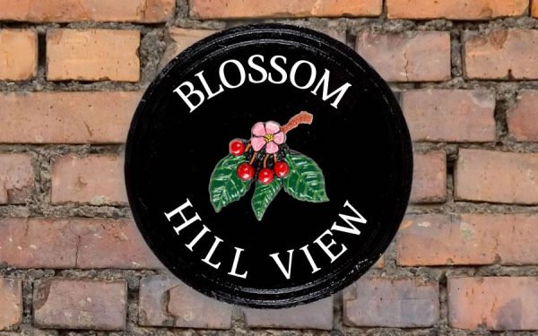 Cherry Blossom Round House Sign 12" Diameter