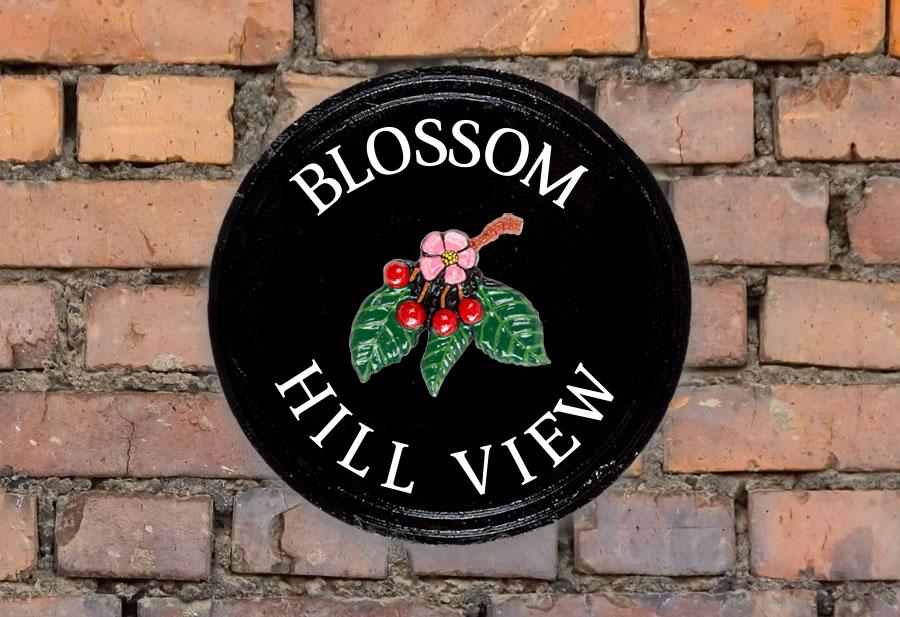 Cherry Blossom Round House Sign 12" Diameter