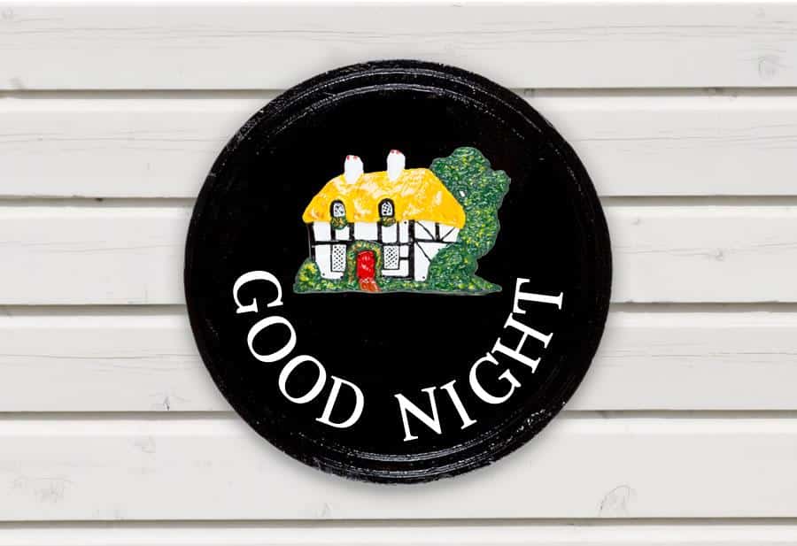 Cottage Round House Sign 10" Diameter