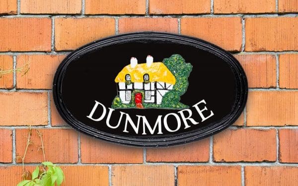 Cottage Oval House Sign 12" X 7"