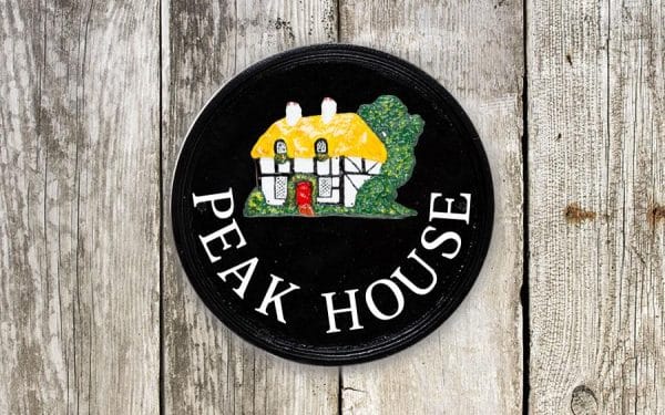 Small Cottage Round House Sign 9" Diameter
