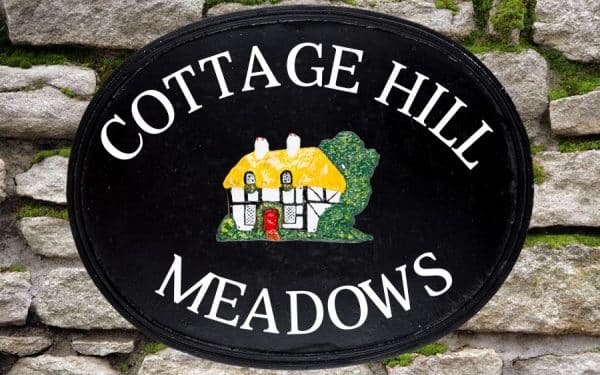 Cottage Oval House Sign 18" X 14"