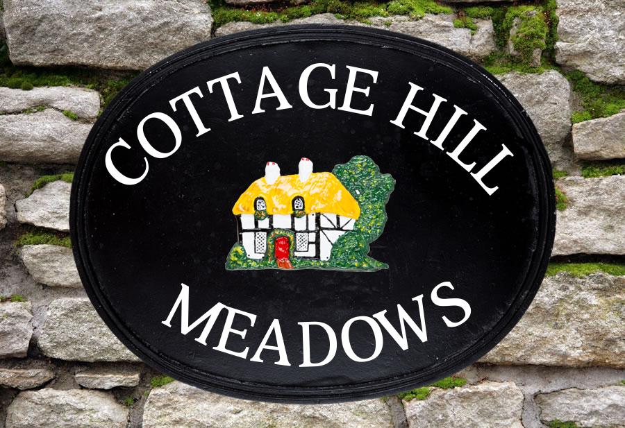 Cottage Oval House Sign 18" X 14"