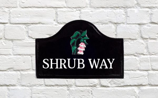 Cowberry Cast Metal Sign 12" X 8"