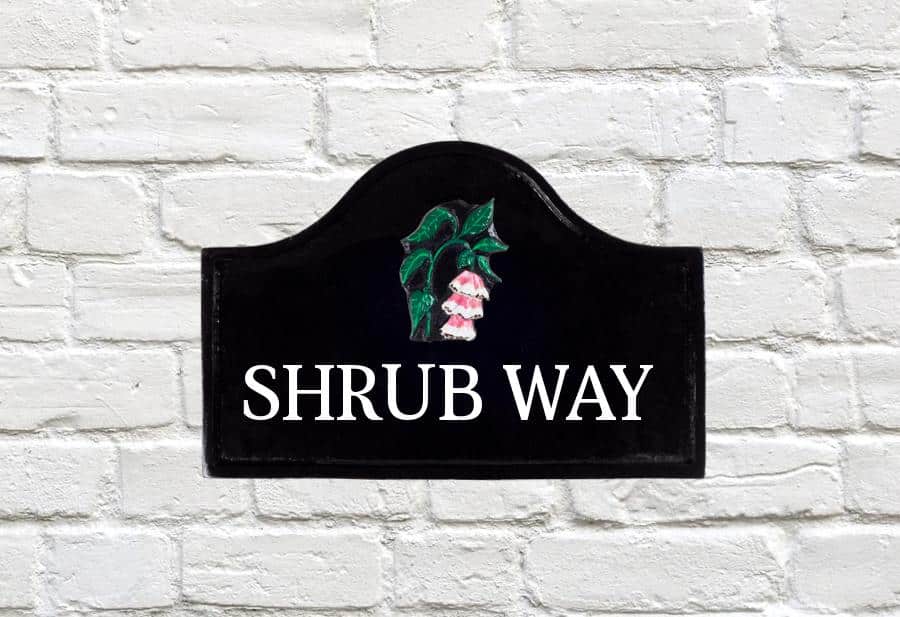 Cowberry Cast Metal Sign 12" X 8"