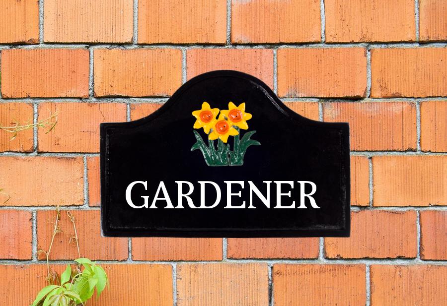 Daffodils House Sign 12" X 8"