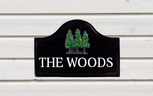 Fir Trees Sign 12" X 8"