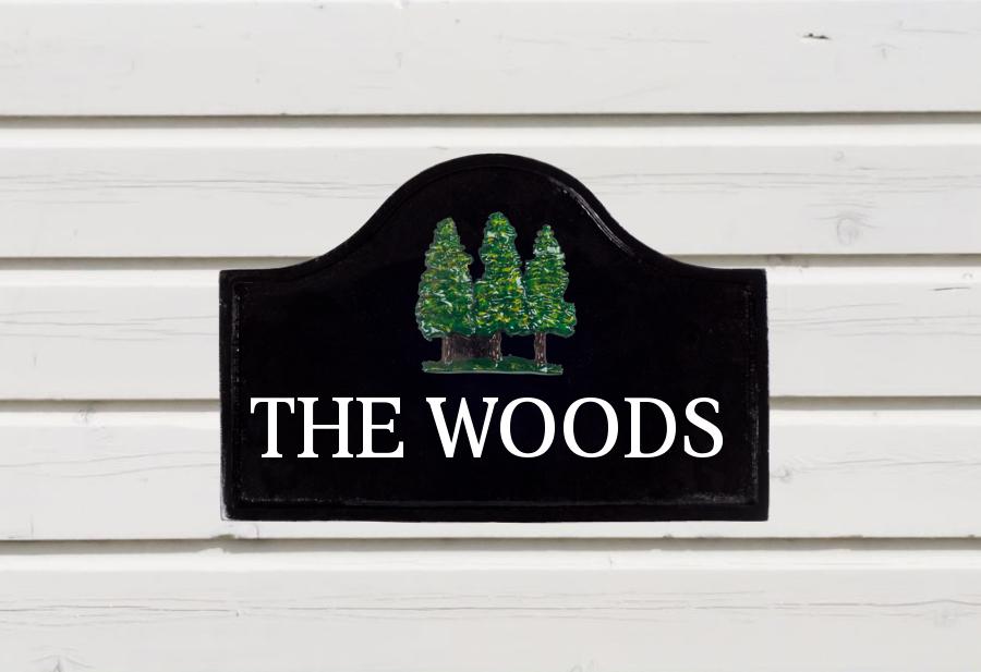 Fir Trees Sign 12" X 8"