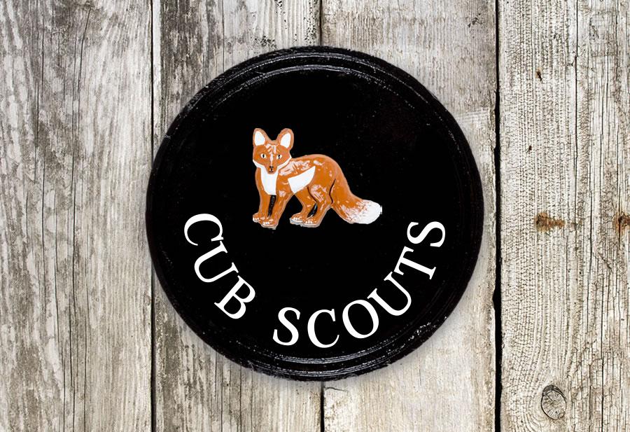 Fox Round House Sign 10" Diameter