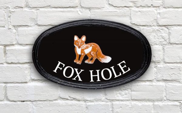 Cottage Oval House Sign 12" X 7"