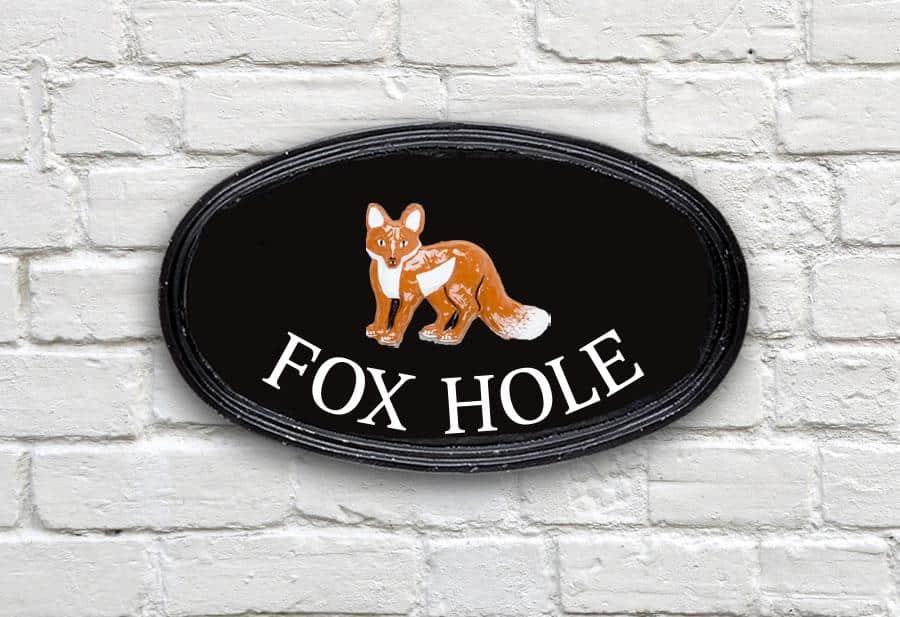 Cottage Oval House Sign 12" X 7"