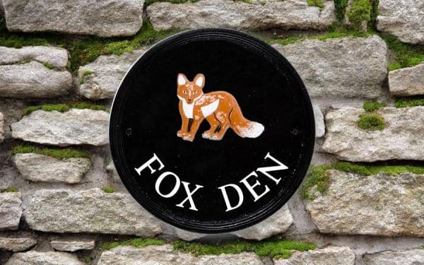 Fox Round House Sign 9" Diameter
