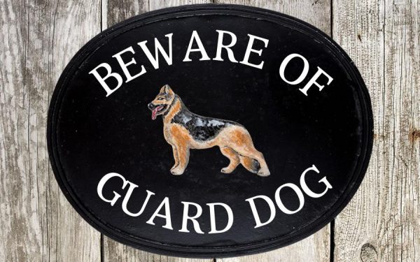 German Shepard Oval House Sign 18" X 14"
