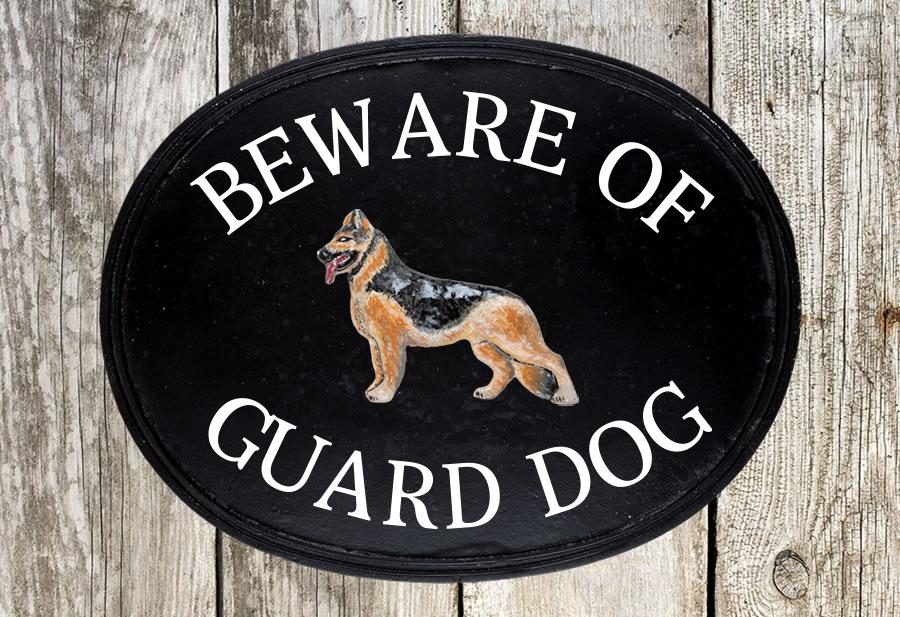 German Shepard Oval House Sign 18" X 14"